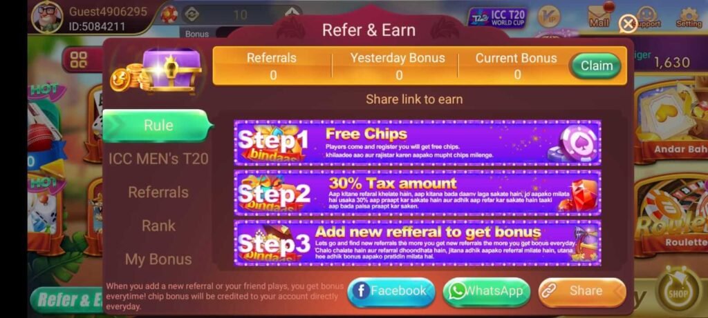 Rummy Bindaas Refer & Earn