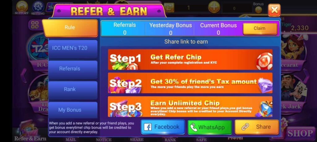 Teen Patti Yes Refer And Earn