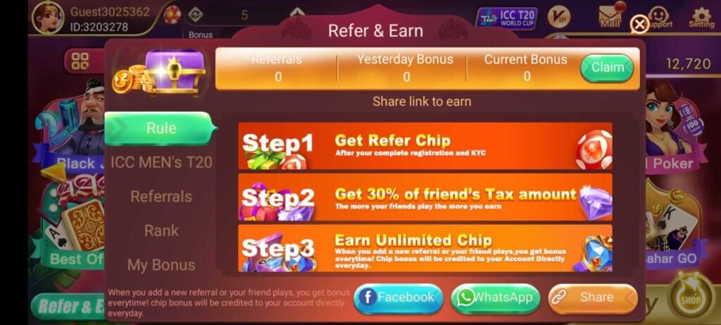 Teenpatti Alano2 Refer And Earn